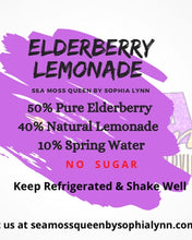 Load image into Gallery viewer, Drinks: SEA MOSS, ELDERBERRY, GINGER, BLUEBERRY pure lemonade DRINKS